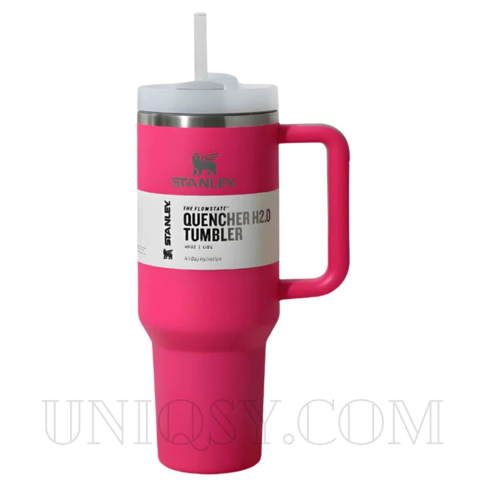 Pink Stanley 40 OZ Quencher Tumbler Cup
