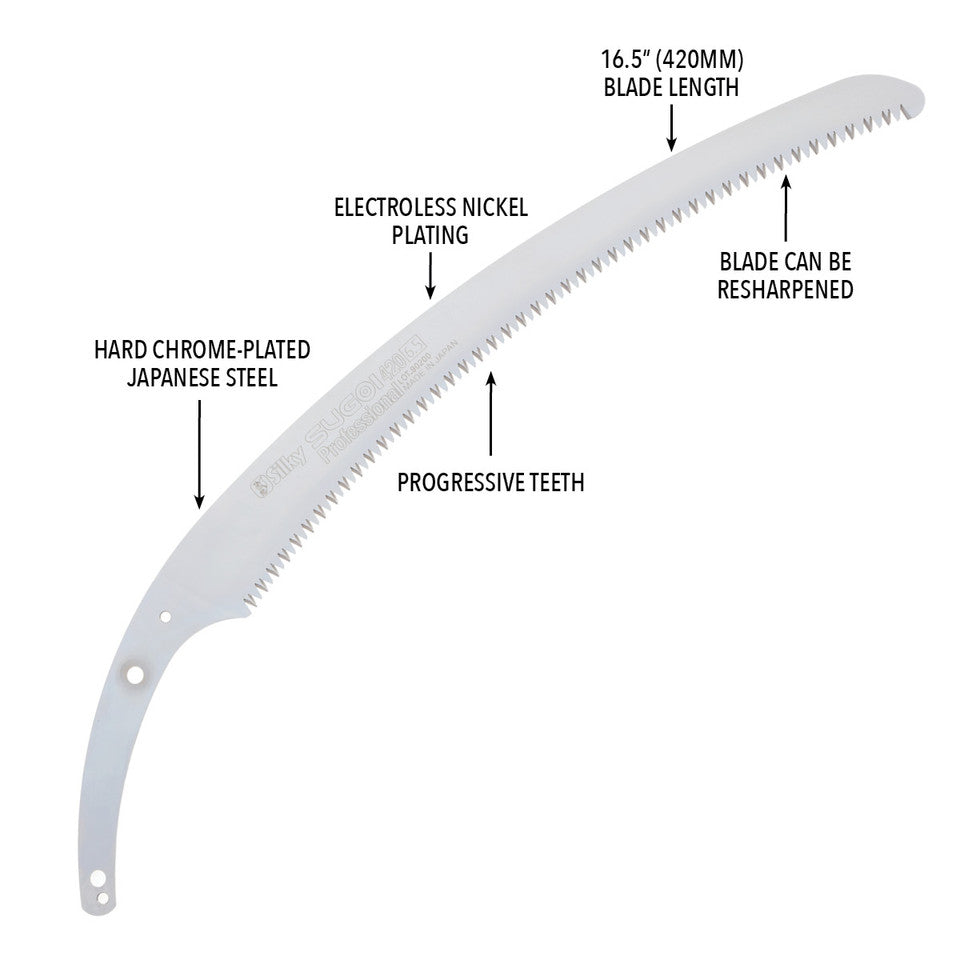 Silky Sugoi Pro Arborist Sheath Saw 420 - Curved - XLarge Teeth (390-36)